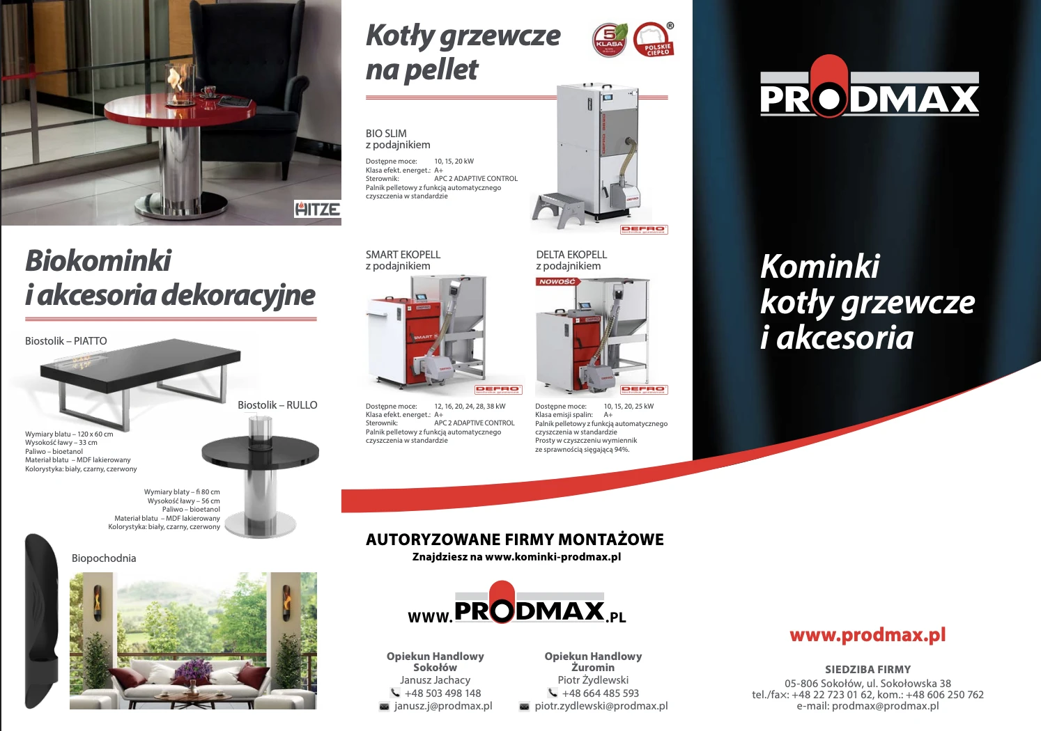 KOMINKI, KOTŁY GRZEWCZE, AKCESORIA