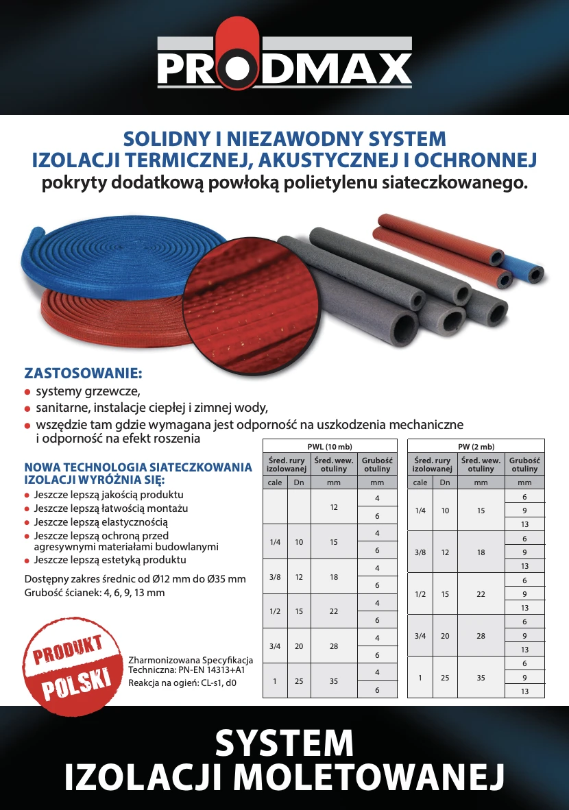 SYSTEM IZOLACJI MOLETOWANEJ